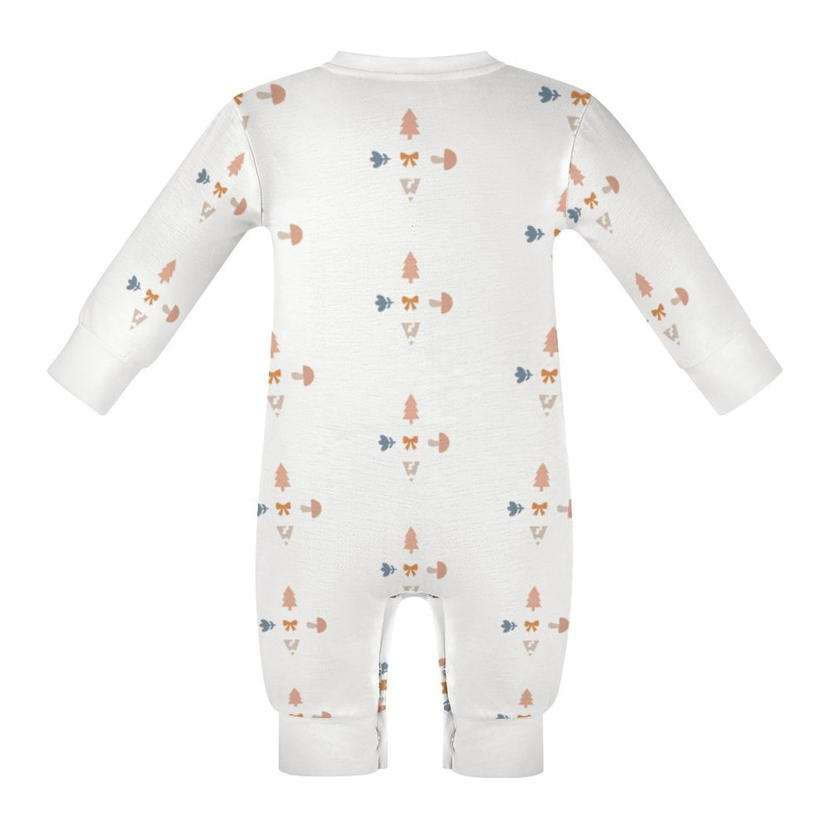 Baby White Geometric Motif Lightweight Romper