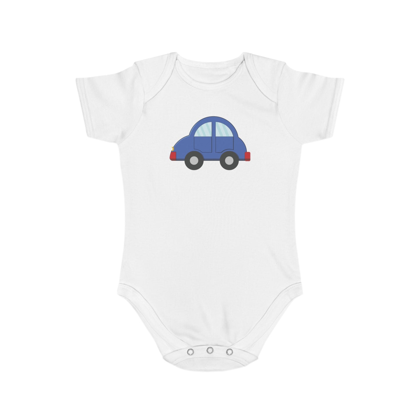 Happy Blue Car design baby bodysuit