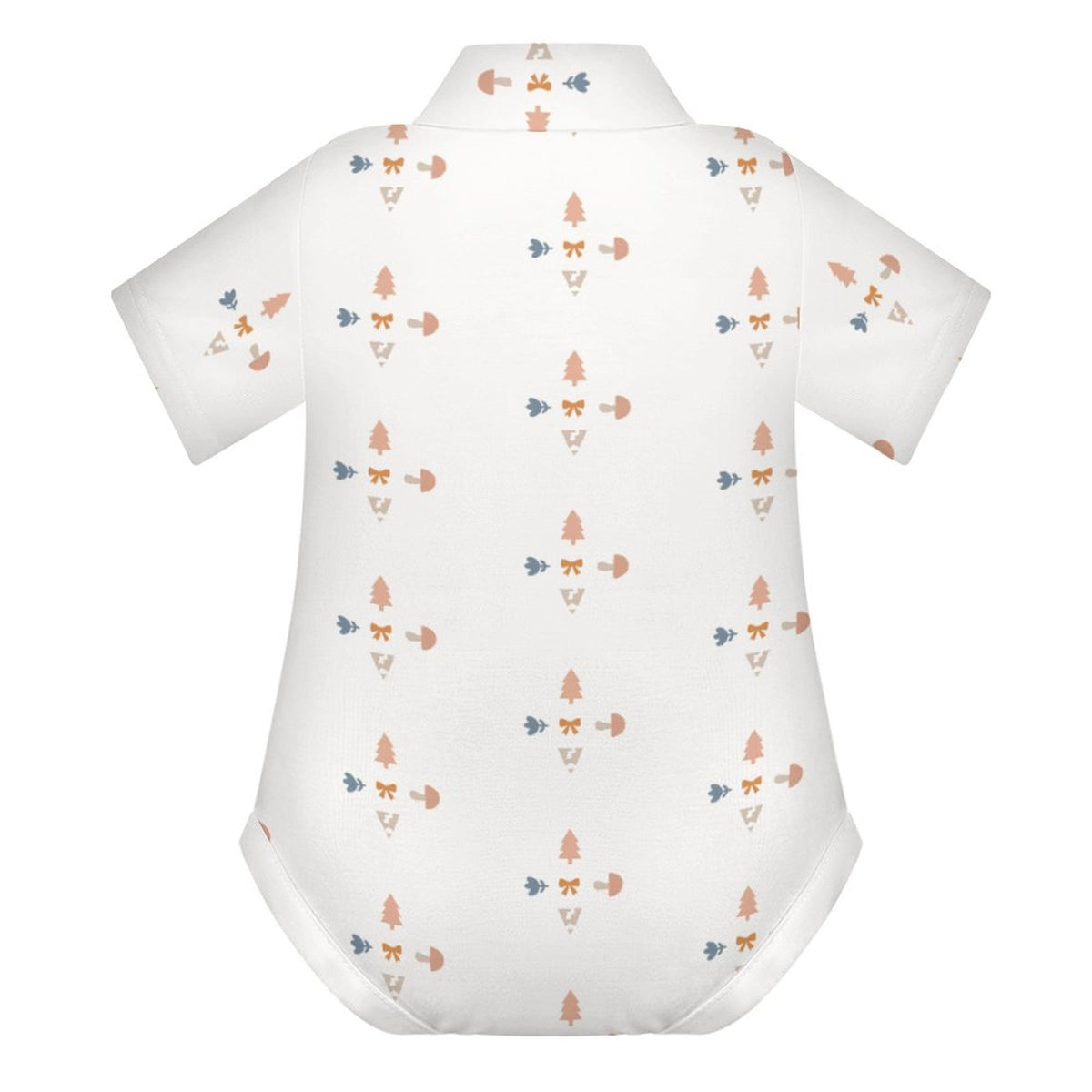 Baby Geometric Print Short Sleeve Polo Romper
