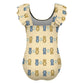 Girls Bear Print One-Piece Swimsuit