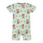 Cute Cotton Baby Fox Print Short Sleeve Romper