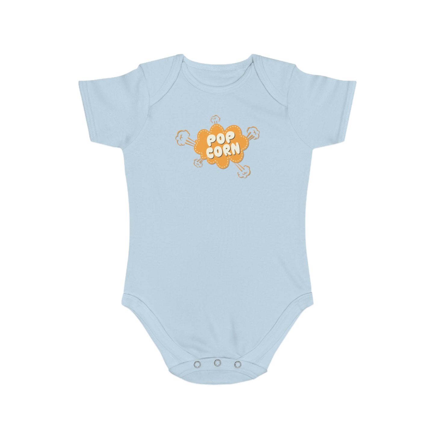 cute popcorn design baby bodysuit