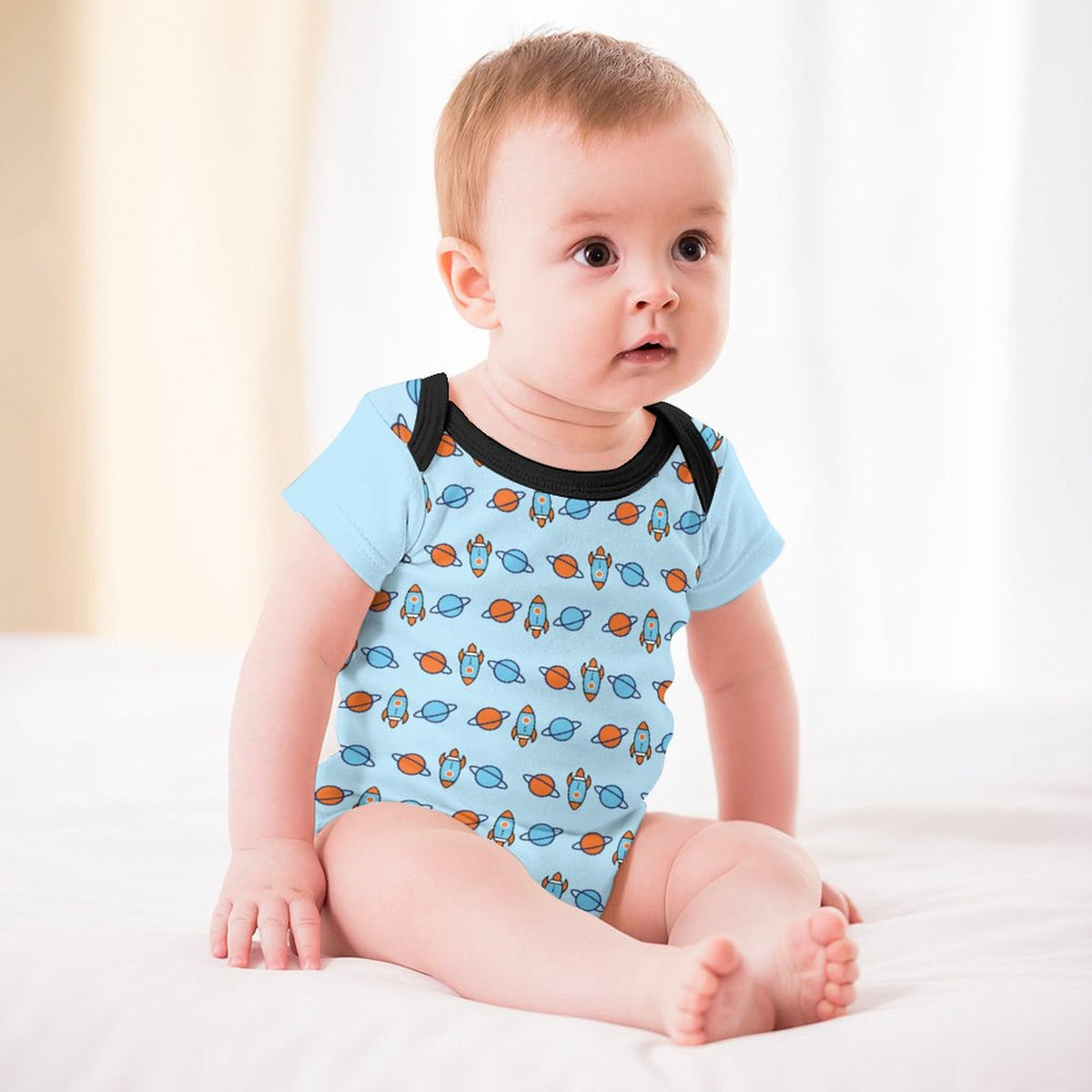 Cotton Short Sleeve Baby Onesie | Custom All-Over Print