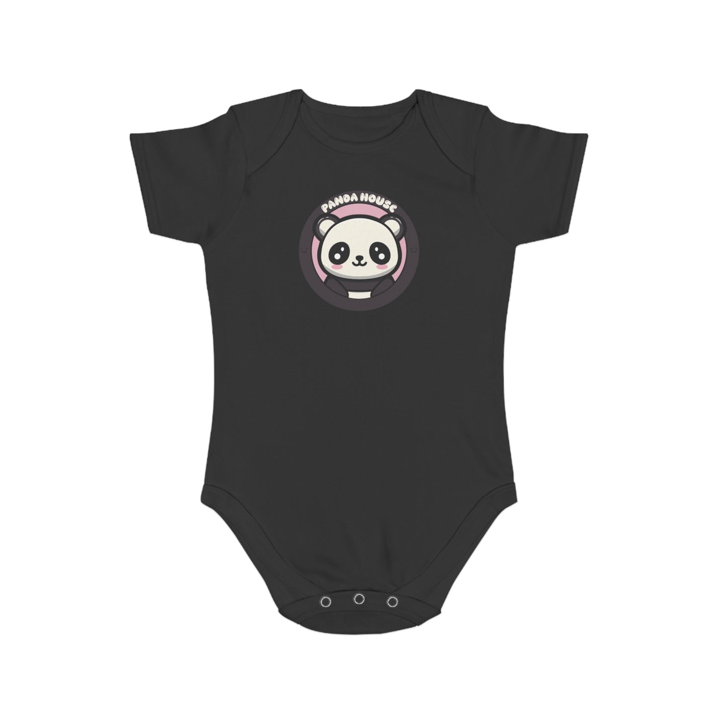 cute cartoon panda design baby bodysuit