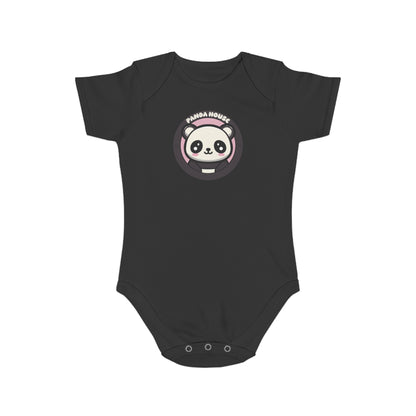 cute cartoon panda design baby bodysuit