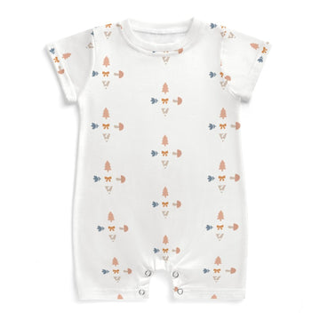 180GSM White Geometric Patterned Baby Onesie