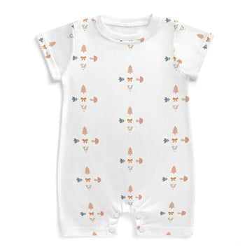 Baby Geometric Print Short Sleeve Cotton Romper