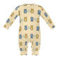 Cute Baby Long Sleeve Bear Print Romper Bodysuit