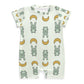 Cute Cotton Baby Bunny & Moon Short Sleeve Romper