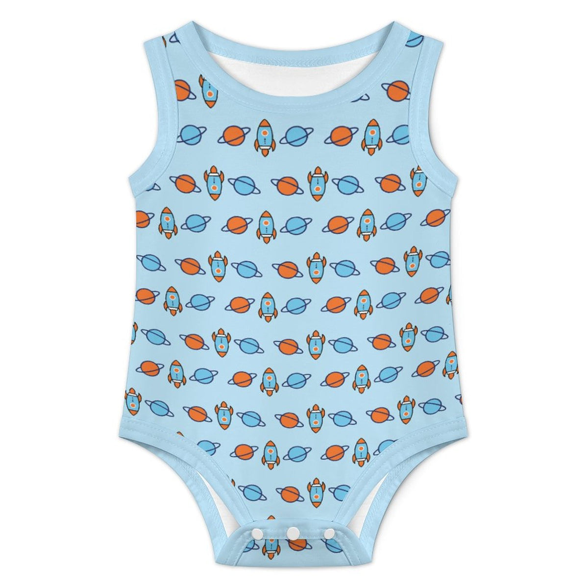 DTG Cotton Baby Sleeveless Romper | All-Over Print