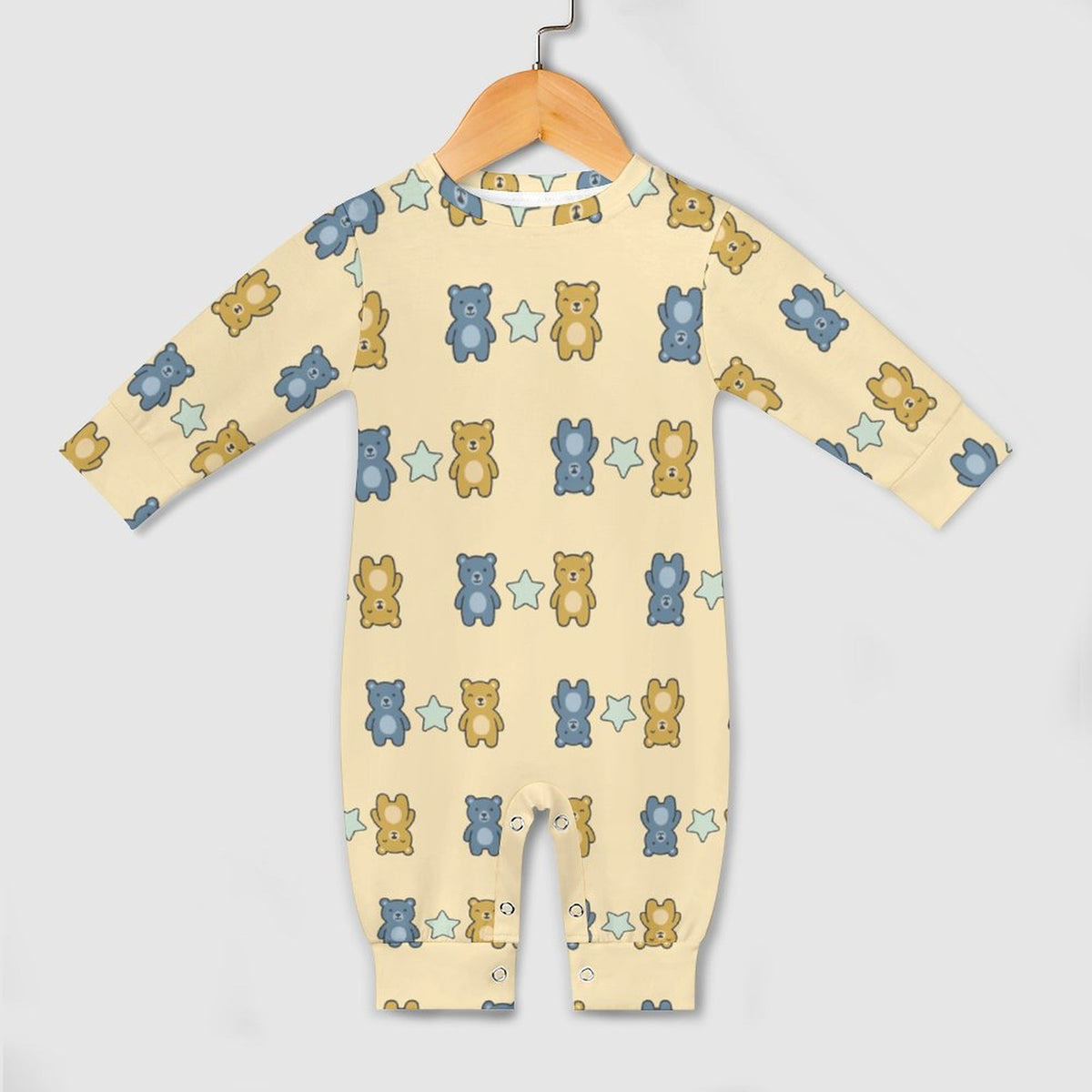 Baby Bear Print Long Sleeve Romper