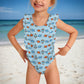 Custom Girls Hawaiian Ruffle Swimsuit | All-Over Print