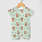 Cute Cotton Baby Fox Print Short Sleeve Romper