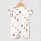 190GSM White Forest Pattern Baby Short Romper