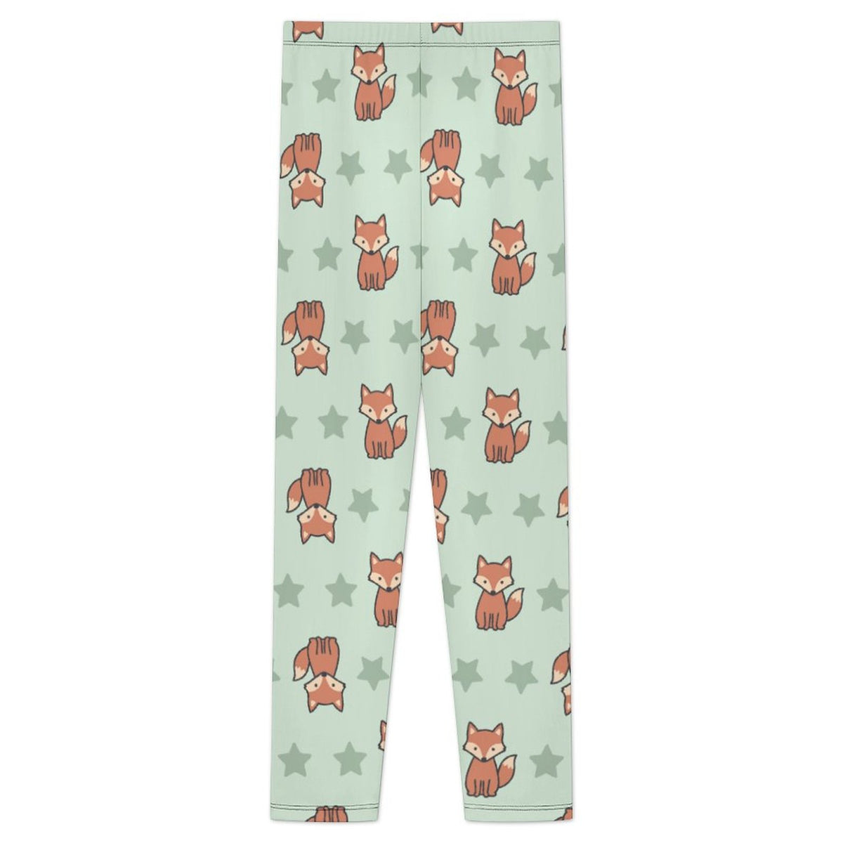 Girls Cute Fox Print Yoga Leggings