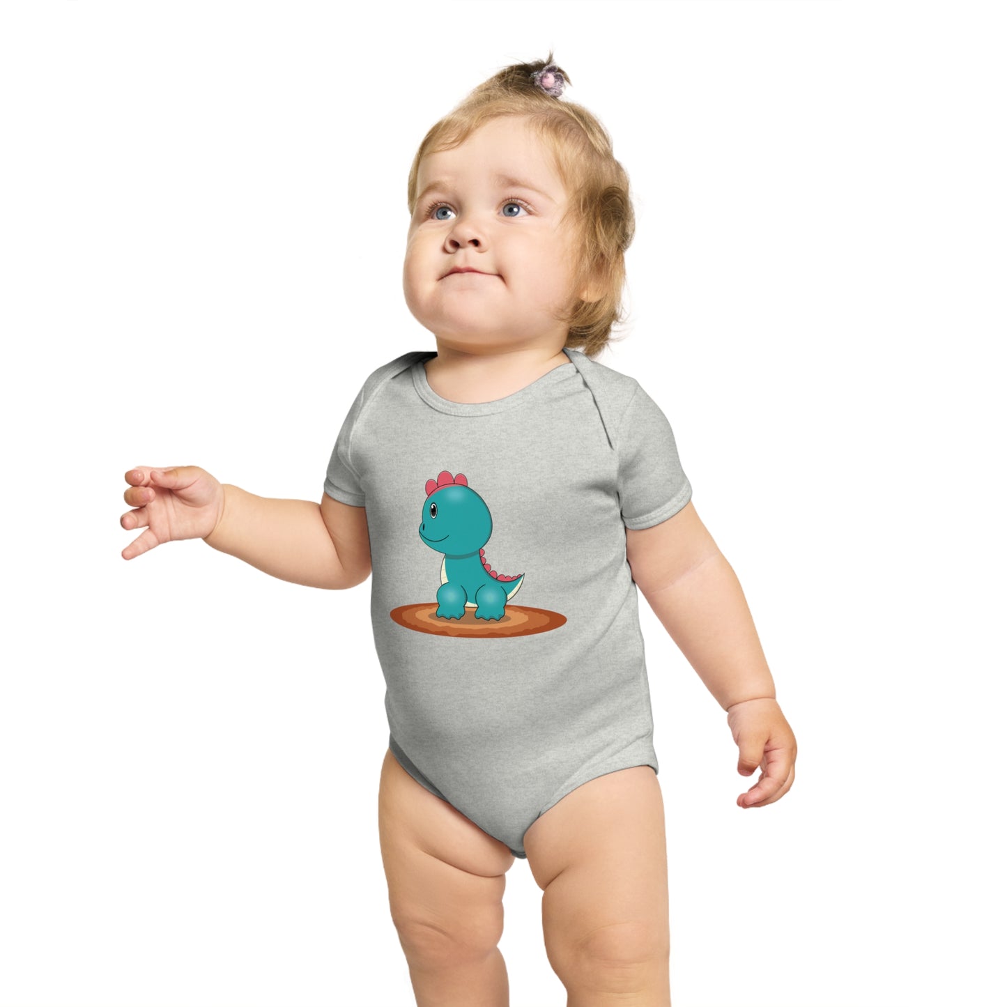 Cute Dinosaur Short Sleeve Baby Bodysuit - Perfect Gift for Baby Showers