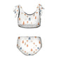 Girls' White Forest Pattern Tie Strap Bikini Set