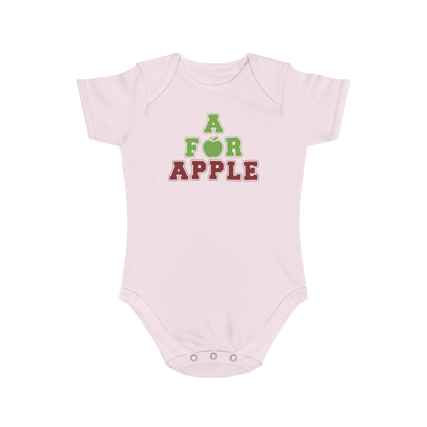 A for Apple design Cotton baby bodysuit