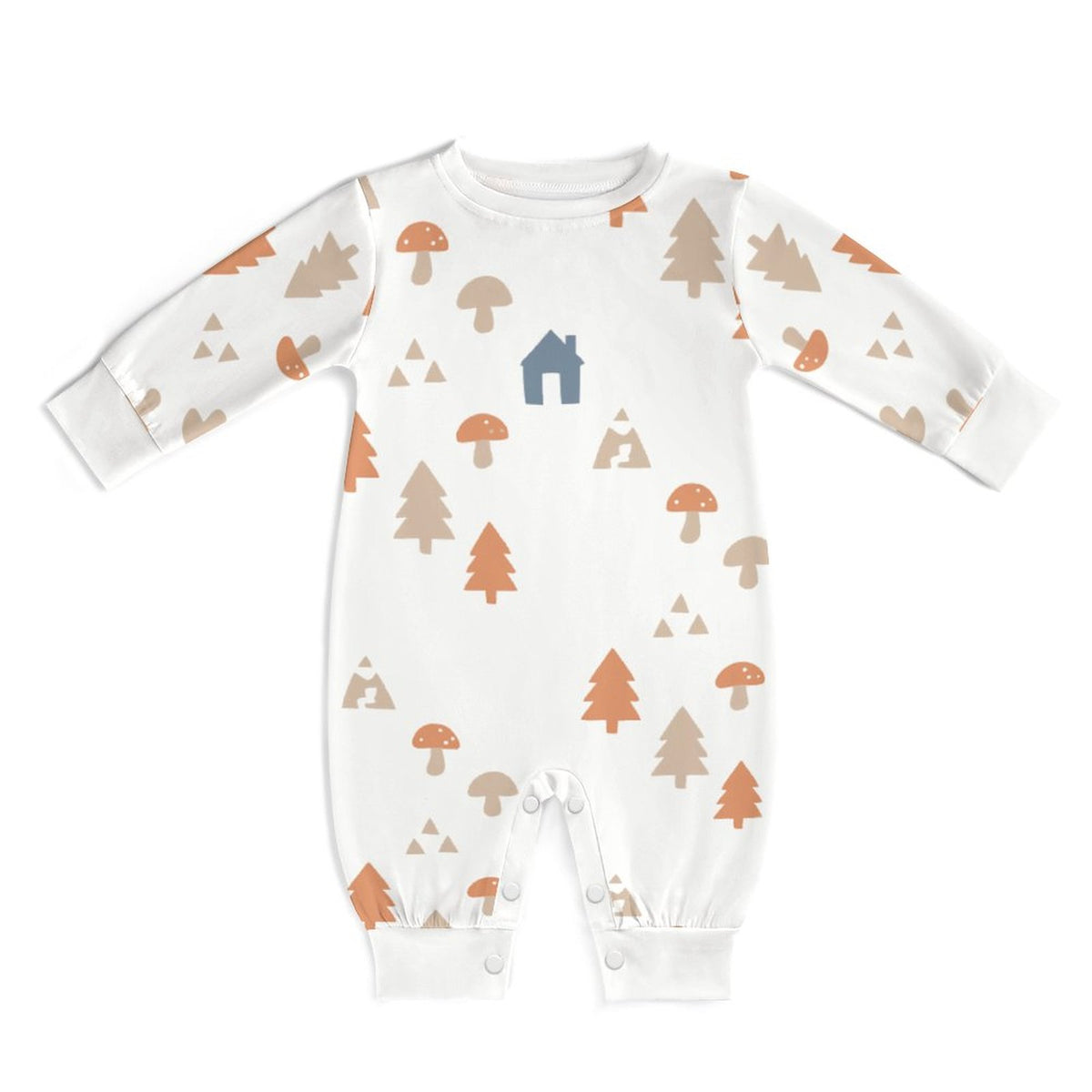 Baby Woodland Print Long Sleeve Cotton Bodysuit