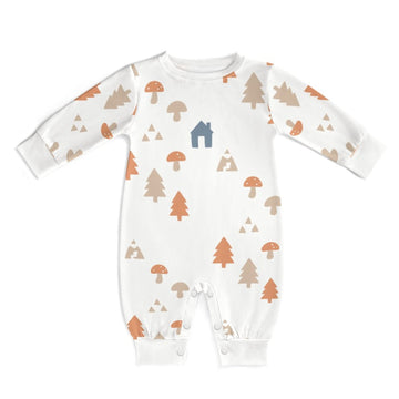 Baby Woodland Print Long Sleeve Cotton Bodysuit