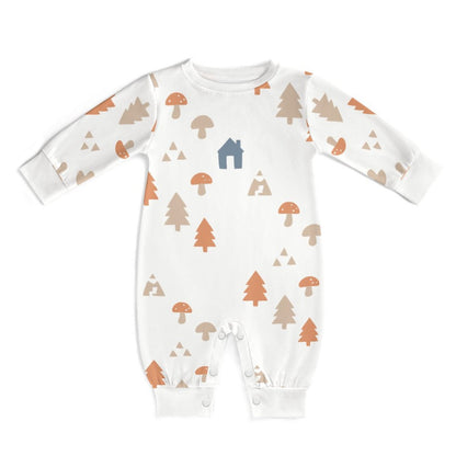 Baby Woodland Print Long Sleeve Cotton Bodysuit