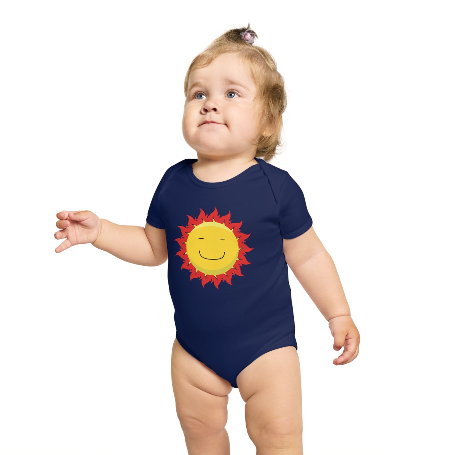 Happy Sun Vibes design baby bodysuit