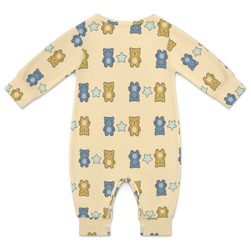 Cute Baby Long Sleeve Bear Print Romper Bodysuit