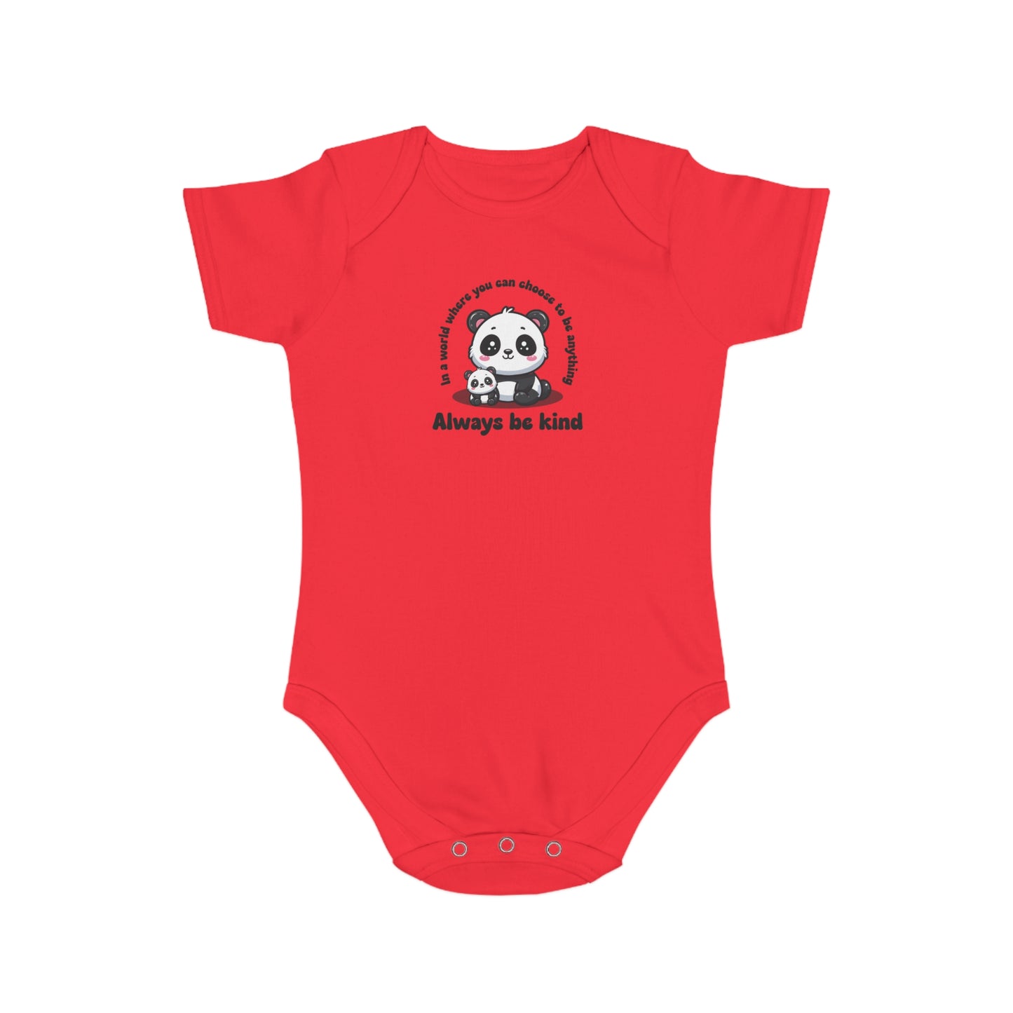 Cute Panda Love design baby bodysuit