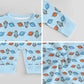 Space Rocket Print Long Sleeve Baby Onesie | Custom AOP