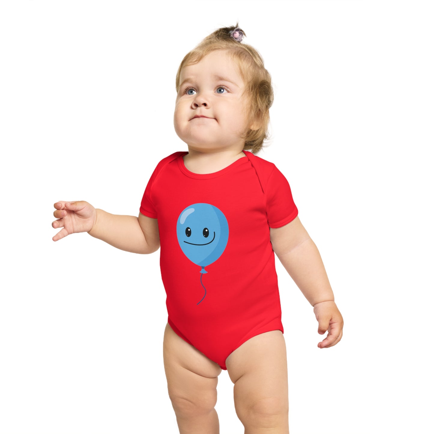 Playful Blue Balloon Baby Bodysuit