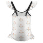Girls' Geometric Print Ruffle Trim One-Piece Swimsuit