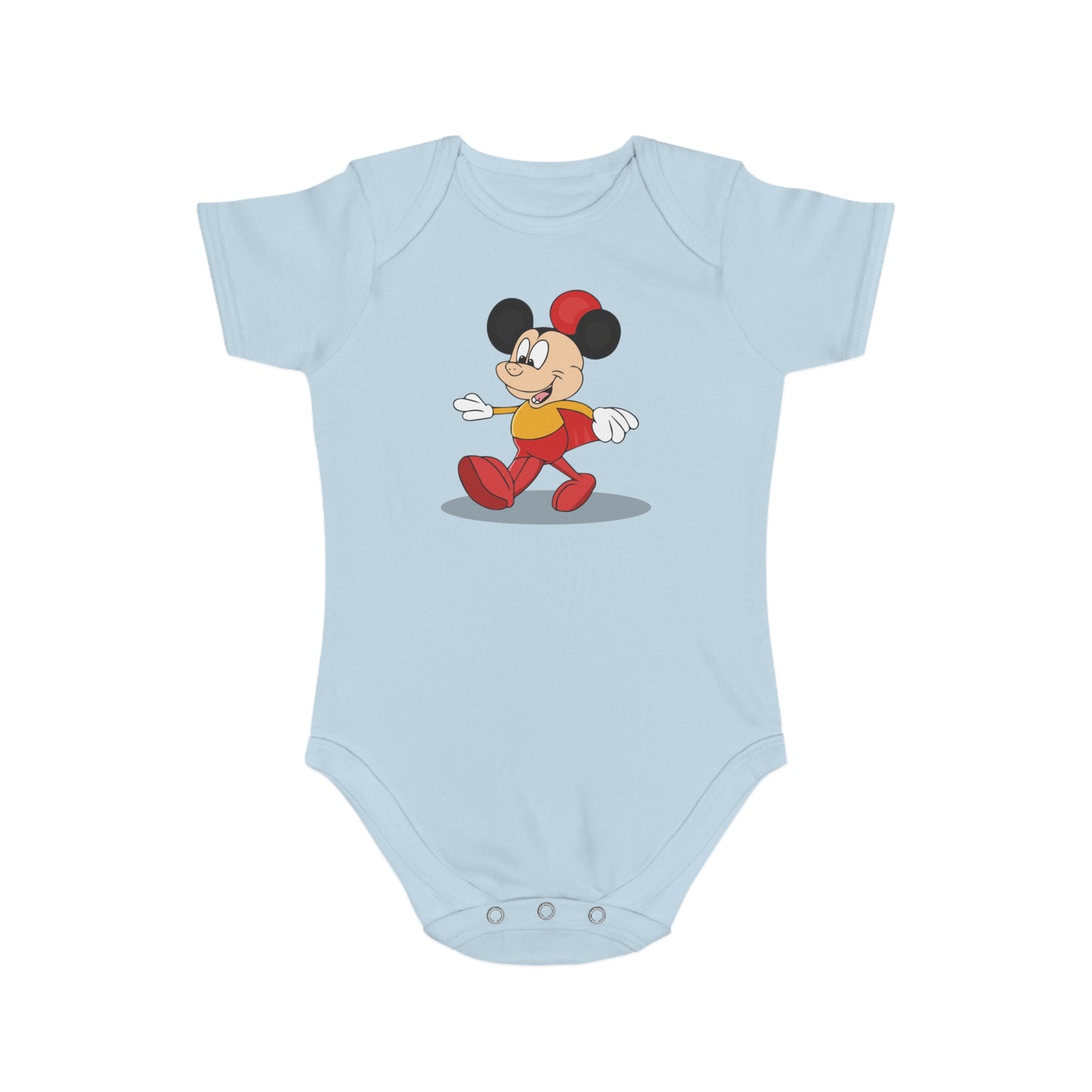 Cheerful Mouse design baby bodysuit