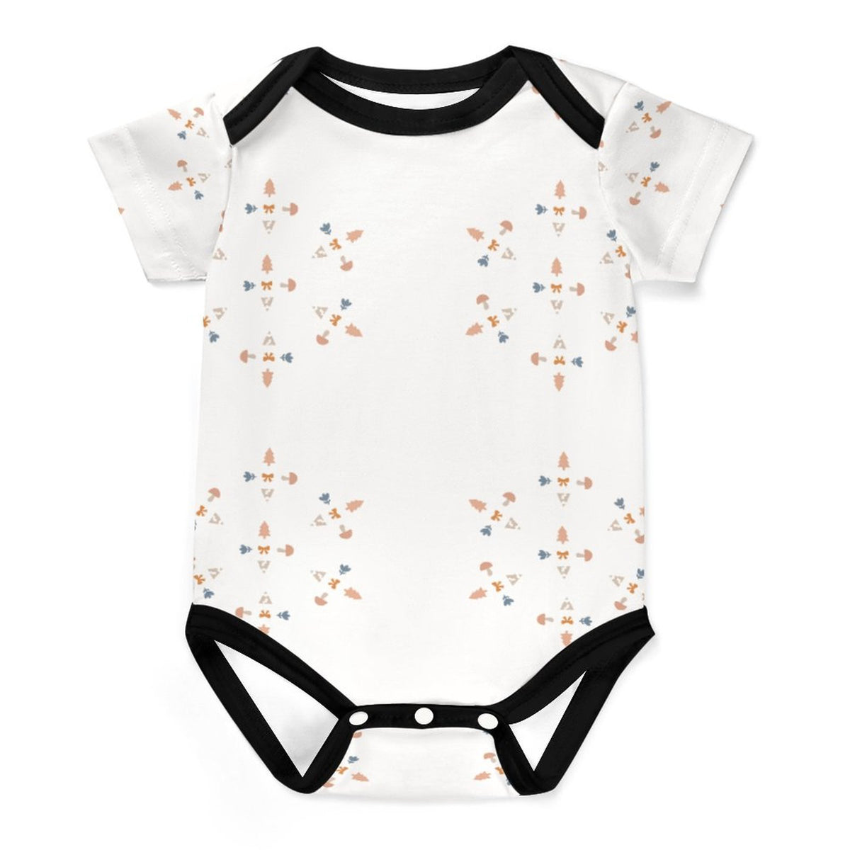 Cotton Baby Geometric Print Short Sleeve BoySuit