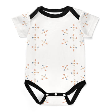 Cotton Baby Geometric Print Short Sleeve BoySuit