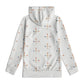 160GSM Kids' White Geometric Patterned Pullover