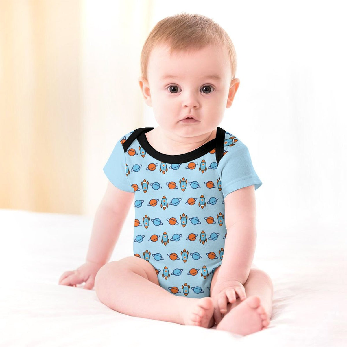 Cotton Short Sleeve Baby Onesie | Custom All-Over Print