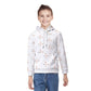 160GSM Kids' White Geometric Patterned Pullover
