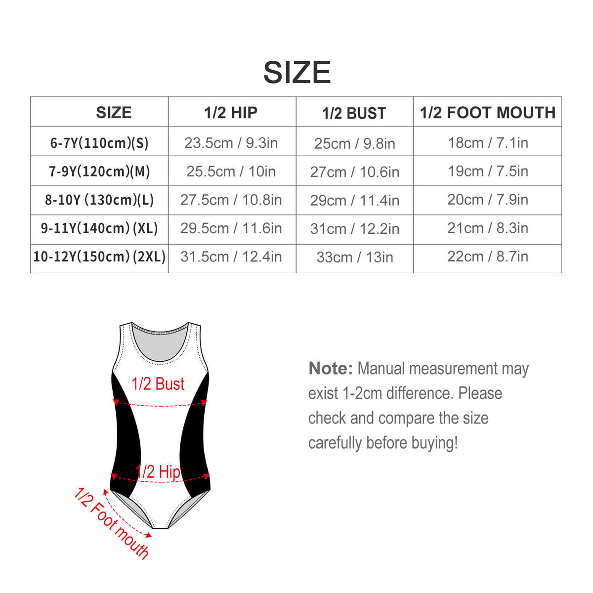 Girls' Geometric Print Athletic One-Piece Swimsuit