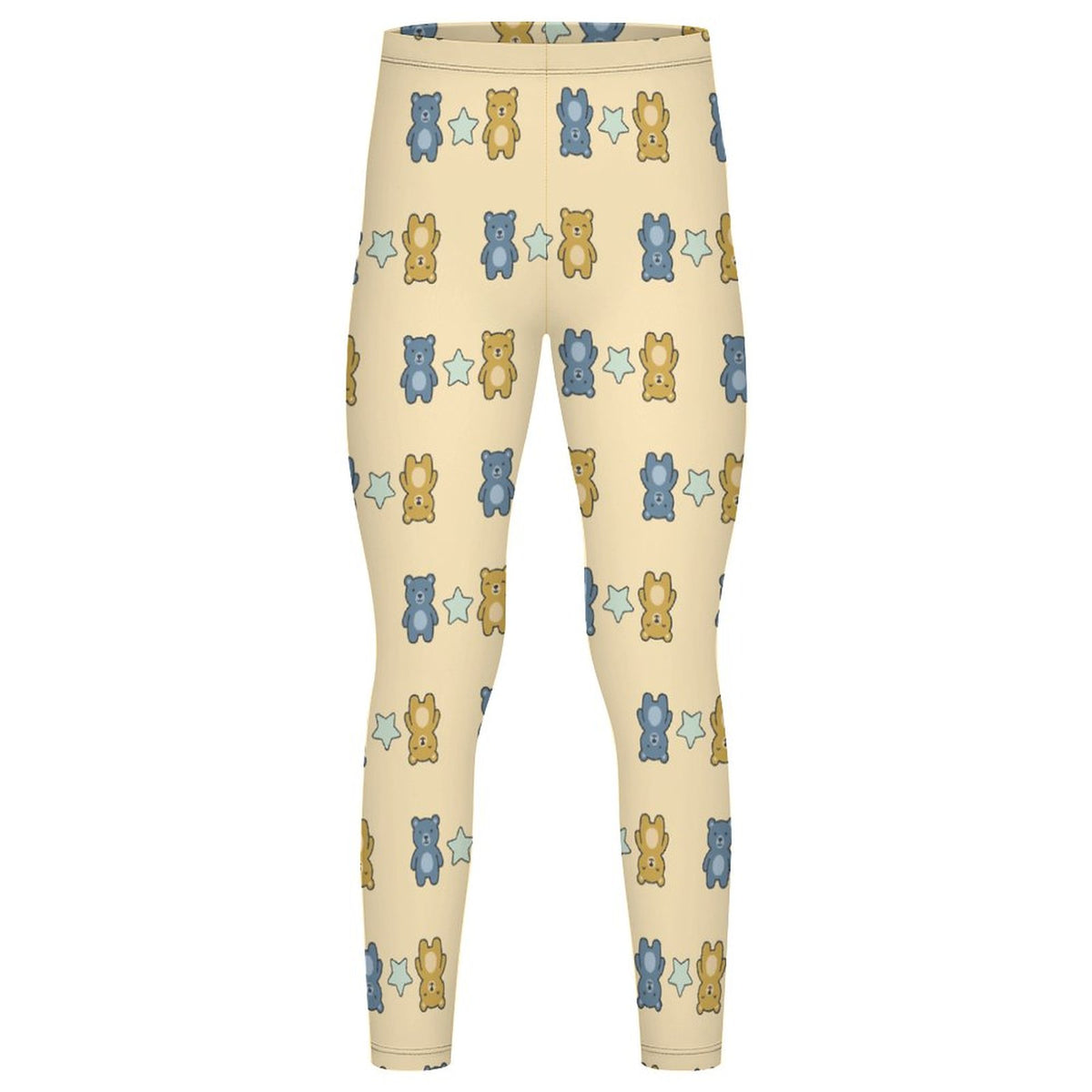 Girls Cute Bear Print Yoga Leggings