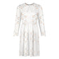 Girls' Geometric Print Long Sleeve A-Line Collar Dress