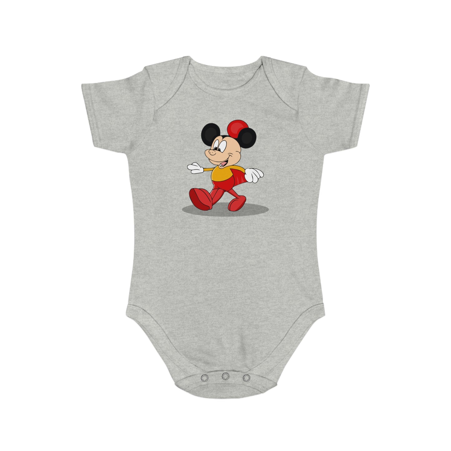 Cheerful Mouse design baby bodysuit