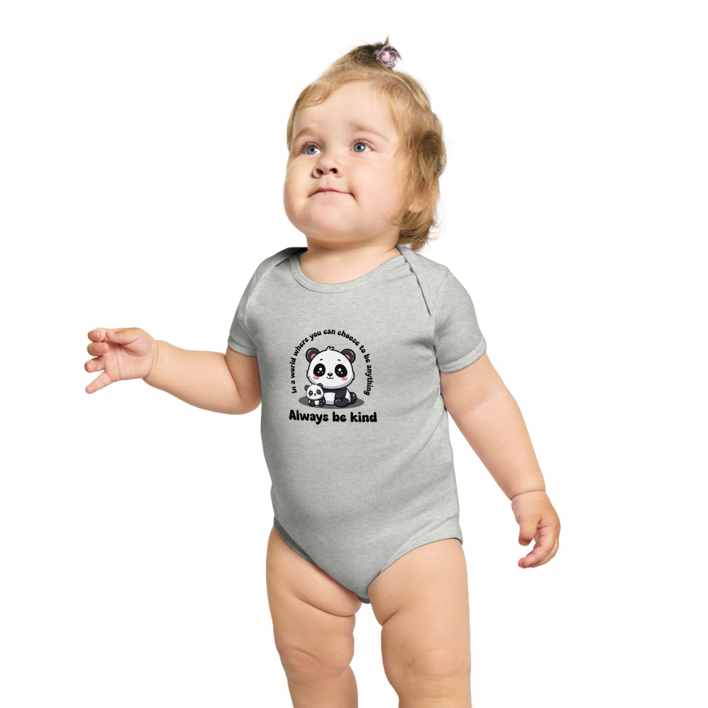 Cute Panda Love design baby bodysuit