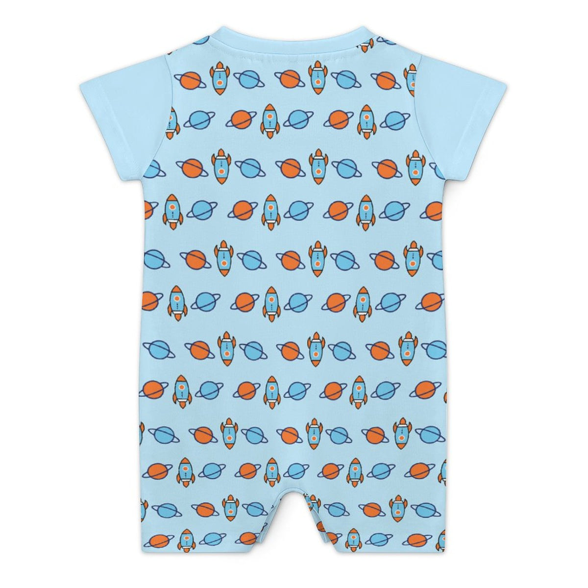 DTG Cotton Short Sleeve Baby Romper | All-Over Print