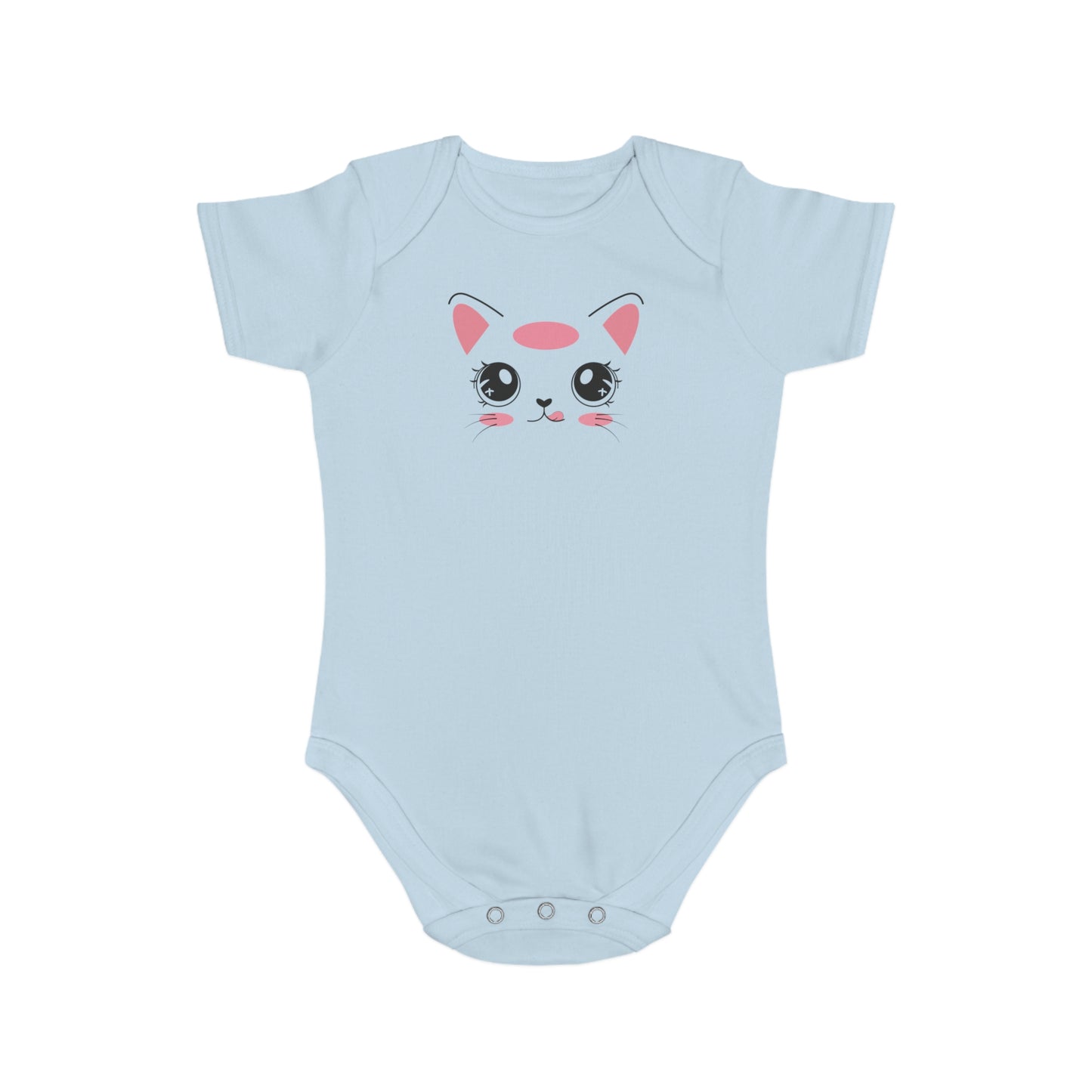 Kawaii Kitty Face design baby bodysuit