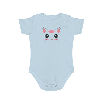 Kawaii Kitty Face design baby bodysuit