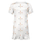 Girls' Geometric Print Ruffle Hem Short Sleeve Dress