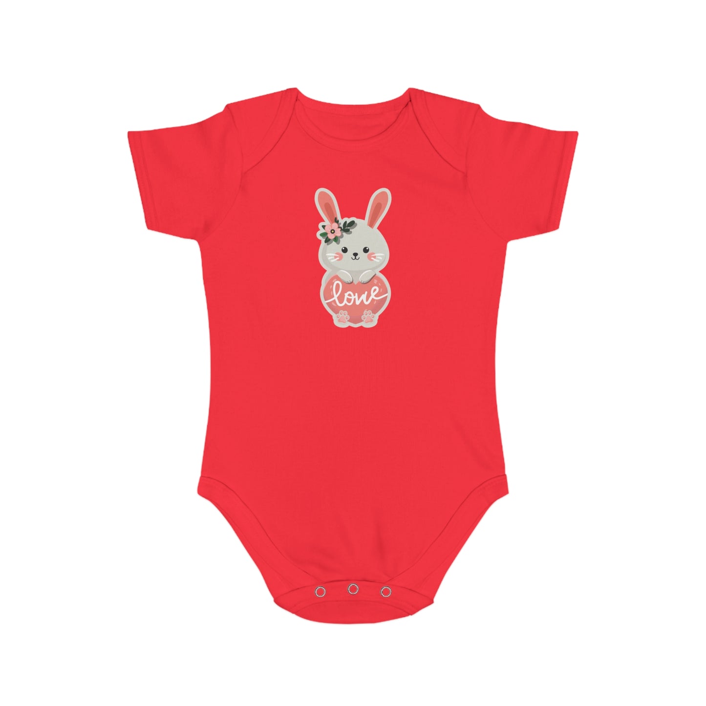 Cute Bunny Love design baby bodysuit