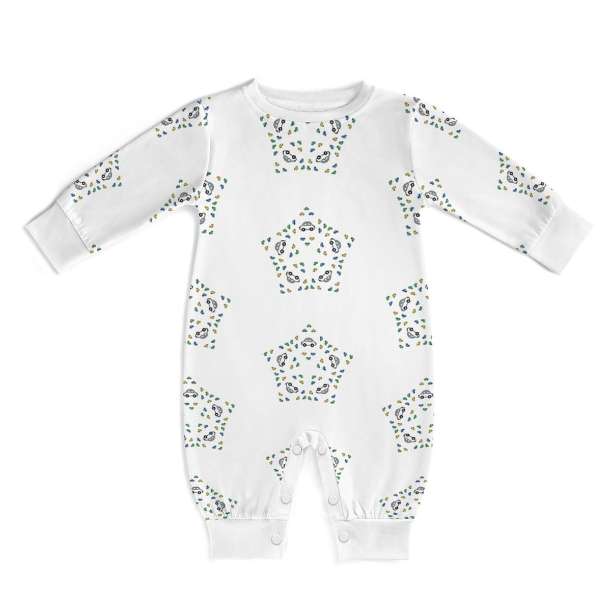 Geometric Star Cotton Long Sleeve Infant Bodysuit