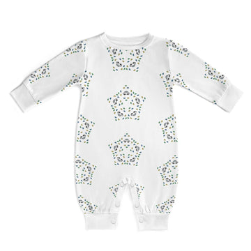 Geometric Star Cotton Long Sleeve Infant Bodysuit