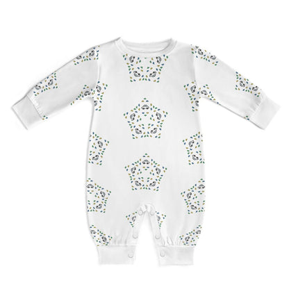Geometric Star Cotton Long Sleeve Infant Bodysuit